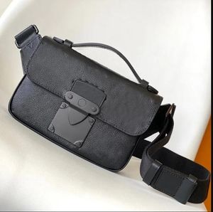 Sacs de taille S Lock Sling Bumbag Designer Fanny Pack Bandoulière Bandoulière Sac à main de luxe Hommes Femmes Véritable Cuir Véritable Portefeuille carré L Sacs à main Noir