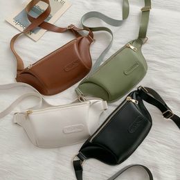 Taille Tassen Solid Color Woman Fanny Pack Pu Leather Lady Chest Multifunction Mobile Coin Purse Fashion Banana 221125