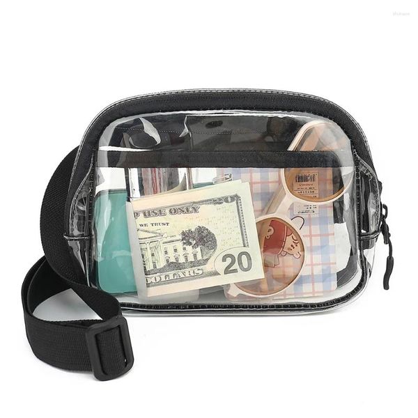 Sacs de taille Sport Clear Certe de sac Fanny Fanny Pack Stadium pour les femmes Small Small Mignon avec sangle réglable