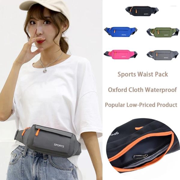 Sacs de taille Sports Pocket Mini Fanny Pack pour hommes femmes pratique étanche Oxford téléphone sac hanche ventre épaule bandoulière cross body