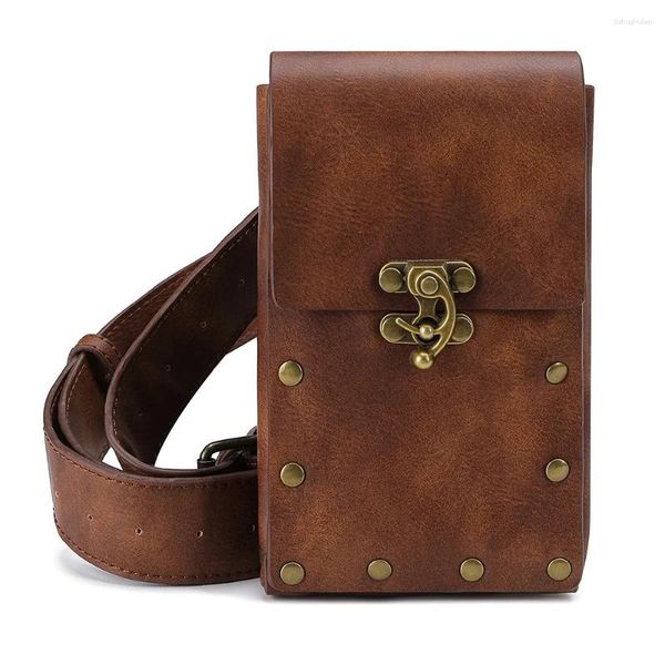 Bolsas de cintura Steampunk Senderismo Bolsa Mujeres Hombres Multifunción Moda Trompeta Postman Messenger Belt Vintage Outdoor Mobile Phone Monedero