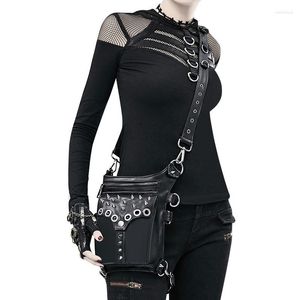 Sacs de taille Steampunk rétro moto sac PU multi-fonction épaule messager femme