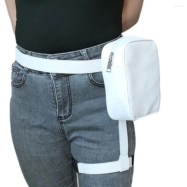 Bolsas de cintura Fashion Fashion Bag Mujer Man unisex Pugo PU Pu de cuero Packs Pequeña pola Sólido para caminatas al aire libre