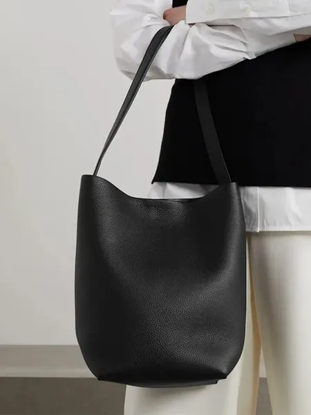 Bolsas de cintura Estilo Hombro Cuero de vaca T R N / S Park Classic Lcu Bucket Tote Bag para mujeres Diseñador Bolso de lujo Cuero genuino