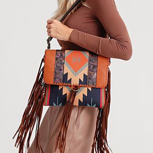 Sacs de taille Été Femmes Boho Tissé À La Main Imprimer Couture Vintage Zipper Toile Réglable Une Épaule Cross Body Tote Bag 230711