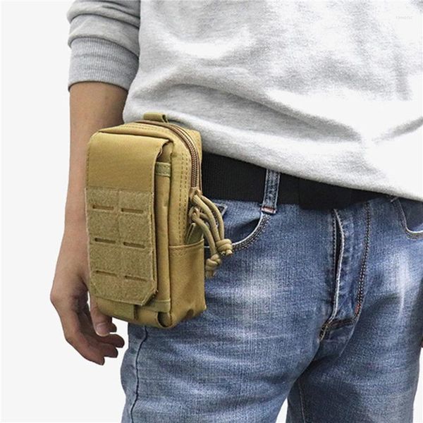 Sacs de taille tactique pochette souple sac militaire en plein air hommes outil gilet Pack sac à main étui de téléphone portable chasse Compact utile