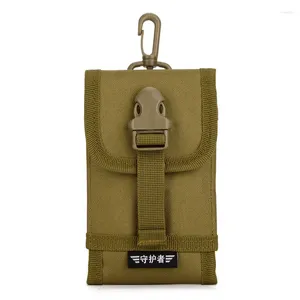 Bolsas de cintura Bolsa de bolsa táctica para Molle Cinturón de teléfono celular Paquete de teléfono inteligente PALS Coyote Brown Mini Hebilla
