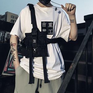 Sacs de taille Techwear tactique bandoulière hommes femmes fonctionnel Street Style Hip Hop Punk poitrine sac une épaule gilet