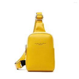 Sacs de taille Trendy Zipper Diagonal Bag Femmes Marque En Cuir Petit Pack Banane Poitrine Poche Littéraire Filles Rose Épaule Poche Bandoulière