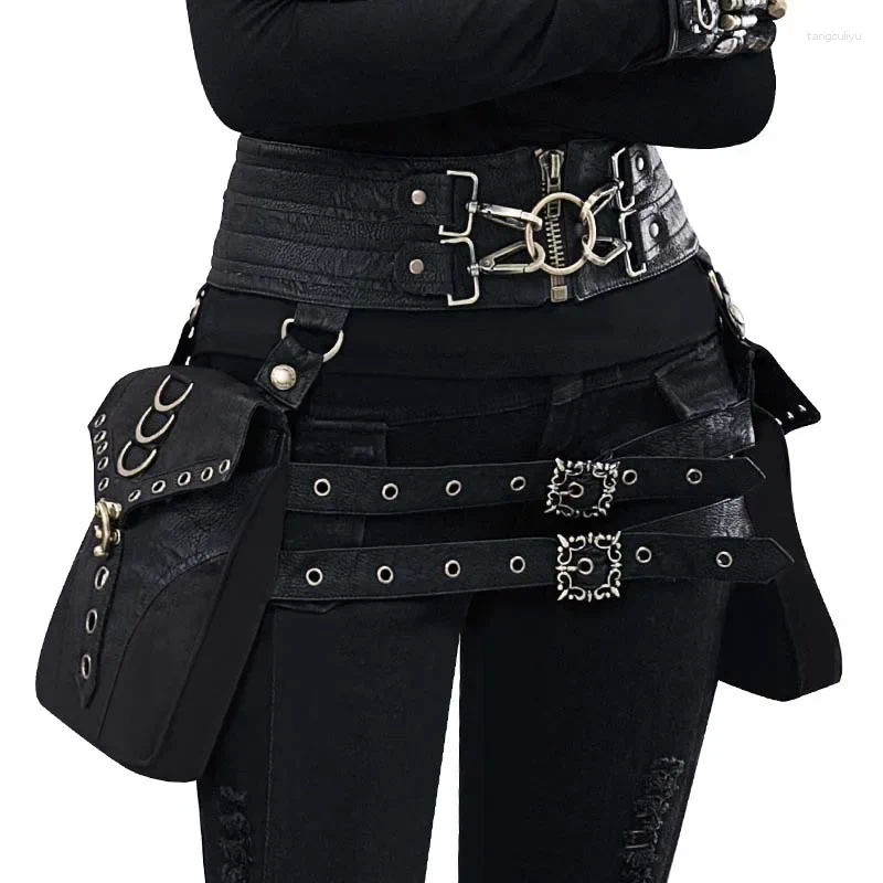 Heuptassen Unisex Middeleeuwse Steampunk Retro Rock Heuptas Dames Schouder Messenger Vrouwelijke Keten Cosplay Accessoires