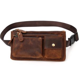 Sacs de taille Vintage en cuir taille sac Fanny Pack pour hommes femmes hanche Bum sac ceinture mince poitrine sacs téléphone portable sac à main portefeuille bandoulière Sling Pou 231006