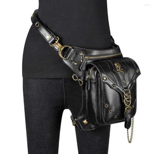 Taillezakken Vintage Steampunk Bag Stoom Punk Retro Rock Gothic Goth schouderpakketten Victoriaanse stijl Women Men Men Leg Q1