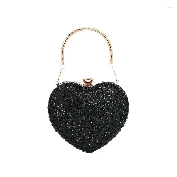 Bolsas de cintura Bolsa de diamantes de agua Moda femenina 2024 Versátil Mini Amor Un hombro Oblicuo Straddle Banquete