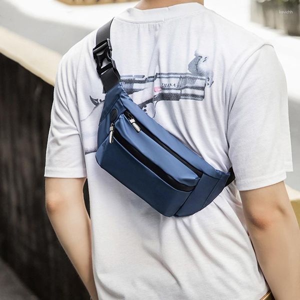 Riñoneras impermeables para hombre, bolso de viaje informal para hombre, combina con todo, Simple, moda 2023, paquete de pecho, bandolera deportiva