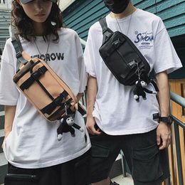 Taillezakken Vrouw Packs Unisex Fanny Pack Streetwear Chest Bas Hip Hop Hoge kwaliteit Oxford Cloth Man Schouder Messenger