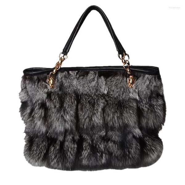 Sacs de taille sac à main d'hiver pour femmes luxe authentique véritable réalité naturelle sac de fourre