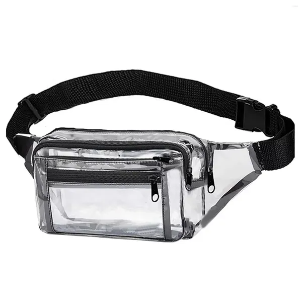 Bolsas de cintura Mujeres Clear Impermeable Senderismo Festival Correr Evento PVC Fanny Pack Cinturón Bolsa Concierto Titular del teléfono Viajes Deportes al aire libre Camping