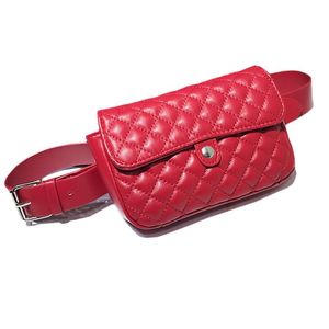 Sacs de taille femmes Packs sac rouge dames sacs à main en cuir PU Mini rabats rayés ceinture de voyage porte-monnaie