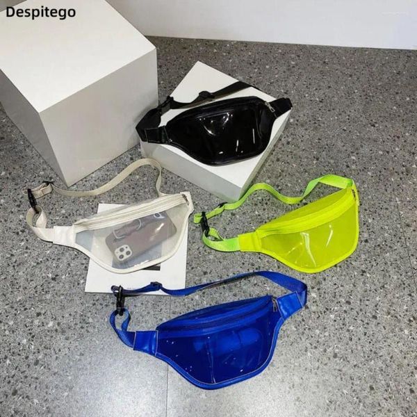 Bolsas de cintura para mujeres PVC Pacientes impermeables Bag Men Transparent Fashion Phanny Fanny Hip Pockets