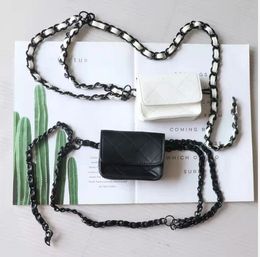 Heuptasjes Dames Heuptasje Luxe Zwart Wit Ketting Schouder Crossbody Borst 2022 Mode Dame Leer Mini Heuptas Designer Merk