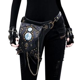 Sacs de taille à votre saison unisexe steampunk chaîne rivet pack