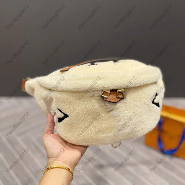 Sac de ceinture de ceinture Femme Bum Bum hiver en peluche en peluche Fanny Packs Sacs à bandoulières Crossbody Crosspack Fuzzy Poit