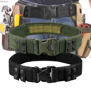 Cinturones de la cintura 1pc Cinturón táctico de liberación rápida para hombres - Cinturón de combate de estilo del ejército para actividades al aire libre y FishingL240416