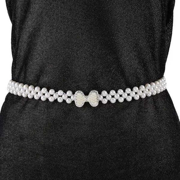 Cinturones de la cadena de cintura Un cinturón de perlas para mujeres Convenientes y rápidos Cinturón de cintura Vestido de novia Cadena de cinturón de diez limones