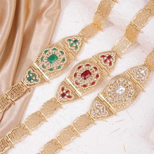 Chaîne de taille Balte une strass exotique Allaid Allaid Womens Belt Arab Bride Boully Chain Popular Moroccan ACCESSOIRATION Q240511