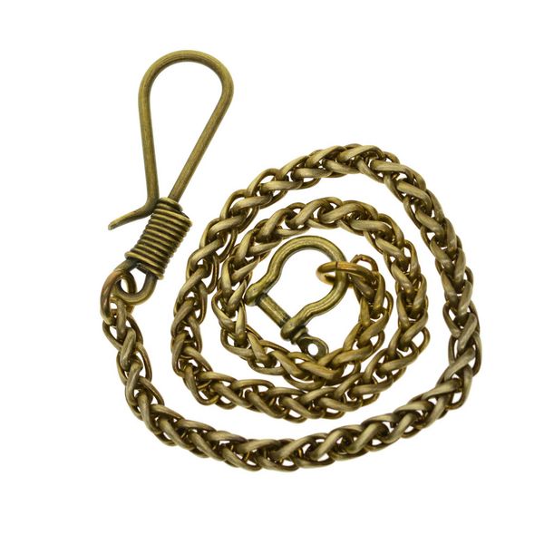 Chaîne de taille Beltes de moyeu de roue de bronze antique Chaîne de portefeuille 8 mm Chaîne de serpent de blé Snake D Vis Boucle arche