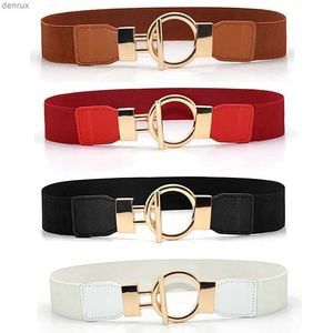 Taille -ketenganden mode -jurk riemen voor vrouwen eenvoudige taille elastische damesband ronde gesp belfde decoratie jas trui riem gordelgordel cadeau240416