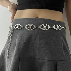 Ceintures de chaîne de taille Fashion Punk Silver Metal Belts Fomen Femmes Robe longue ajusté de haute qualité
