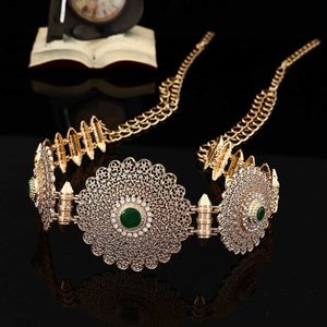 Ceintures de chaîne de taille luxe marocain corde bijoux bijoux pour femmes ceinture robe-robe ceinture de ceinture en métal or bijoux cadeau Q240511