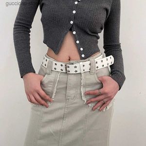 Ceintures de chaîne de taille style Punk Y2K ceinture pour femmes à la mode double rangée étoile ceinture décorative accrocheuse pour les femmes Y240329