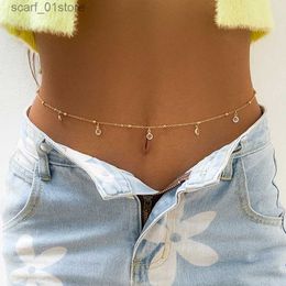 Taille Keten Riemen PuRui Sexy Kristallen Glazen Buik Riem Taille Keten Vrouwen Zomer Strand Bikini Festival Accessoires Bo Chain Sieraden accessoiresL231221