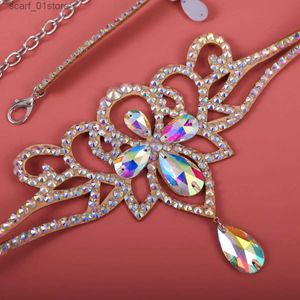 Tailleketting Riemen Shine Tailleketting Strass Buikkettingen Riem Buikdanskostuumaccessoire Kristal Bo Sieraden Kleurrijke haarband voor damesL231221