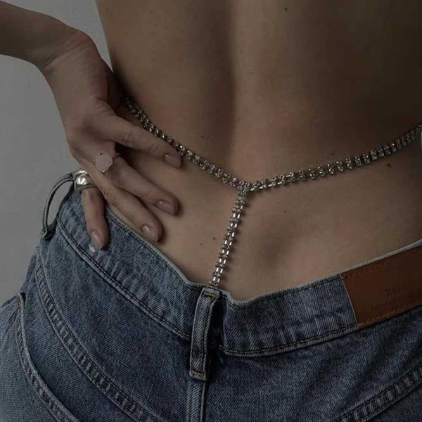 Ceintures de chaîne de taille Stonefans sous-vêtements simples y2k femmes livraison gratuite chin chin string bikini sexy ceinture bijoux cristal cila q240511