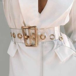 Ceintures de chaîne de taille large courroies de créateurs en PVC transparent pour femmes de haute qualité femme blanche blanche robe de ceinture de ceinture de ceinture de ceinture