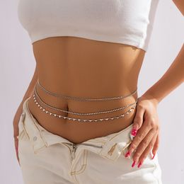 Taille -keten voor vrouwen sexy lichaam voor meisjesketen Love Claw Chain Tassel Rhinestone Personality Taille Chain F006