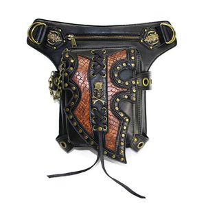 Taille Fanny Pack Bags Steampunk Motorcycle -tas enkele schoudertas Dames Mobiele telefoon Taille Mode -accessoires 230313