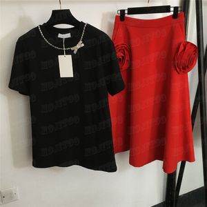 Camisetas con lazo, faldas de burbujas, ropa de moda para mujer, traje, camisetas de manga corta, Tops, vestido para fiesta y boda