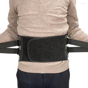 Taille ondersteuning 1 van de achterkant verstelbare brace lumbale riem met ademende dubbele riemen lagere pijnverlichting
