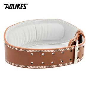Waist Support AOLIKES Wide Weightlifting Belt Bodybuilding Fitness belts Barbell Powerlifting Training waist Protector gym belt for back 231104