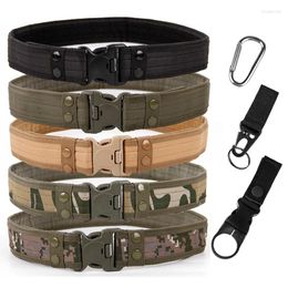 Taille Ondersteuning Legerstijl Combat Riem Set Quick Release Tactische Riemen Mode Mannen Militaire Canvas Tailleband Outdoor Jacht Wandelen Reizen