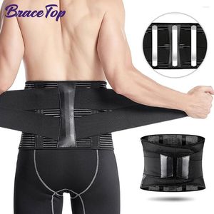 Soporte de cintura BraceTop Deportes Corsé ortopédico Cinturón trasero Hombres Brace Fajas Lumbares Ortopedias Protección Columna vertebral