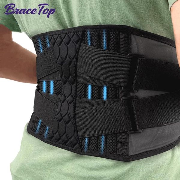 Soutien de la taille Bracetop Strong Lumbar Back Belt for Men Women Femmes Soulagement de la douleur Herniate Disc Scoliosis CORSET ORTHOPÉDIQUE