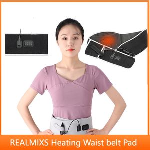 Support de taille Chauffage électrique Coussin de ceinture de taille chaleur taille mal de dos Support USB Orthèse Massage de la douleur Thérapie de compression avant et arrière Lombaire 231205