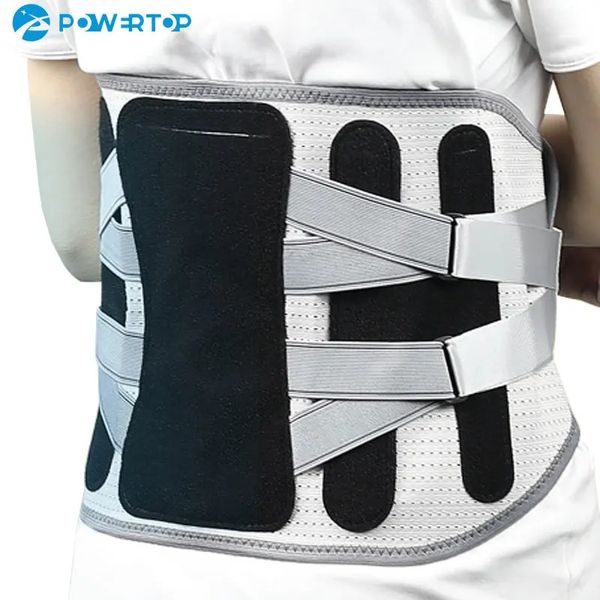 Soporte de cintura est ensanchar quilla de acero cintura dolor de espalda soporte de columna lumbar hernia de disco ciática ortopédico corrector de postura cinturón hombres 231211