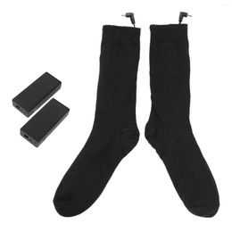 Soutien de taille Chaussettes chauffantes Matériau en coton Respirant Absorbant la sueur Chauffant électrique alimenté par batterie pour le ski