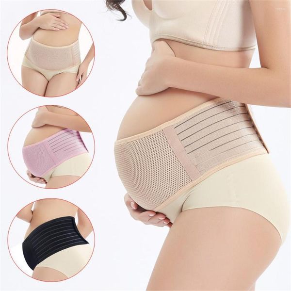 Soutien de la taille Maternité Bande de ventre Respirant Bord-couvrant Conception Abdomen Ceinture flexible